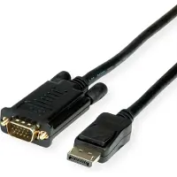 Roline Kabel DisplayPort-VGA, DP ST - VGA ST, schwarz, 5 m