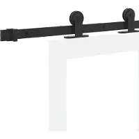 vidaXL Schiebetür ORKDAL Weiß und Schwarz 83 x 202 cm