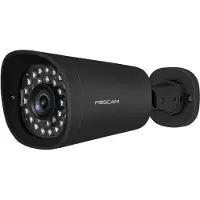 Foscam G4EP, IP-Sicherheitskamera, Draußen, Kabelgebunden, Decke/Wand, Schwarz, Patrone (Form)