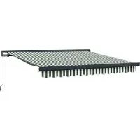 vidaXL Ausziehbare Markise Grün und Weiß 300 x 250 cm