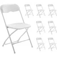Oviala Business Rekkem PEHD-Klappstuhl 45 x 45 x 89cm x8 Weiß