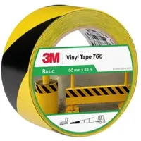 3M 3MTM Gefahrenmarkierungsband 766i, Gelb/Schwarz, 50 mm x 33 m, einzelverpackt | Packung (1 Rolle)