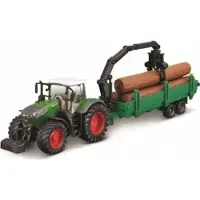 Bburago Fendt 1050 Vario Grüner Traktor Mit Anhänger Baumlader