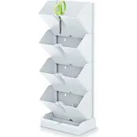 Prosperplast Mini Cascade Vertical Flowerpot 19.5x11.4x47.5 Cm Weiß
