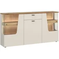 Premium Living Sideboard Cut Out, B: 165cm Kaschmir/Eichefarben