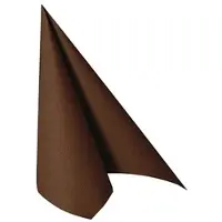Papstar 250 Servietten "ROYAL Collection" 1/4-Falz 33 cm x 33 cm braun