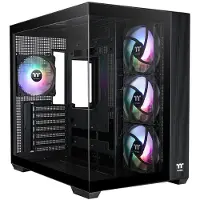 Thermaltake View 380 XL TG ARGB, Midi Tower, PC, Schwarz, ATX, micro ATX, Mini-ITX, SPCC, Gehärtetes Glas, Gaming
