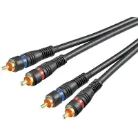 Pro Stereo Verbindungskabel 2x Cinch, zweifach geschirmt