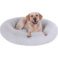 OEM Hauskatzenbett für große Hunde und Katzen, Plüschhaustierbett weich, antislip, waschbar, für große Hunde, Katzenbett, Durchmesser 50 cm