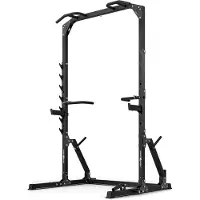 Markenlos Squat Half-Rack mit Klimmzugstange, Dip-Station und Landminenaufsatz MS-U115 2.0 | Hergestellt in der EU