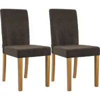 DELUKE 2er Set Esszimmerstuhl DALAN - Cord Braun 41x47x91 cm Antik-Hell | Essstühle Esszimmerstühle Küchenstühle Wohnzimmerstühle