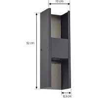 LUCANDE LED Aussenwandleuchte Lavrin , schwarz, Aluminium, Modern, LED Wandleuchte außen