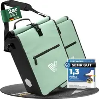 MIVELO 2in1 Fahrradtasche für Gepäckträger 25L „MAX“ - Mint - Bestseller,Neu,oft gekauft