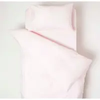 Homescapes Kinderbettwäsche, rosa mit Satin-Streifen, 100% Baumwolle Fadendichte 330