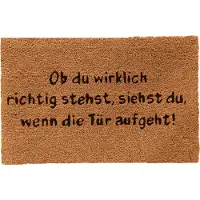 Relaxdays GmbH Fussmatte Ob du wirklich richtig stehst