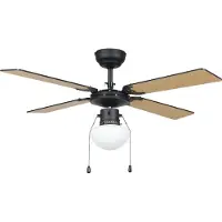 Eglo Fortaleza Deckenlüftung mit Lampe - 106,6 cm - 3 Geschwindigkeiten - Wechselstrom länger - schw