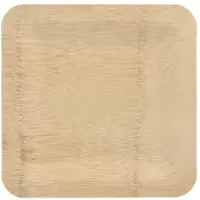 Papstar 10 Teller, Bambus "pure" eckig