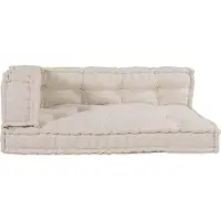 vidaXL Pallet Sofa Kissen 3 pcs Creme 120 x 80 x 34 cm Stoff