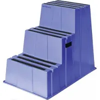 Twinco Schwerlasttritt Stufen einschl. Plattform 3 Plattformhhe 730 mm Kunststoff blau