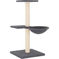 Syfax Kratzbaum mit Sisal-Kratzsäulen Dunkelgrau 72 cm