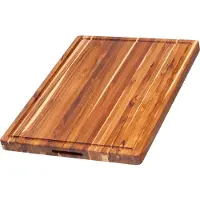 Teakhaus Schneidebrett Teakhaus Traditional mit Handgriff (51 x 38 x 3,8 cm)