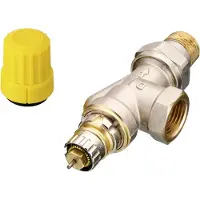 Danfoss Ventilgehäuse RA-UN 15 R 1/2, UK (Axial), matt vernickelt