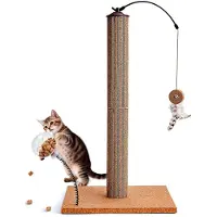 Markenlos Kratzsäule für Katzen mit interaktivem Spielzeug