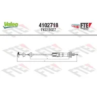 FTE 4102718 Kupplungsseil Seilzug passend für PEUGEOT 206 Schrägheck (2A/C) 580/347mm