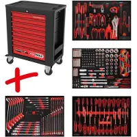 Ks Tools Performanceplus Werkstattwagen-Satz P15 mit 241 Werkzeugen für 4 Schubladen - 815.4241