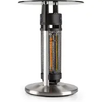 Blumfeldt Primal Heat - Standheizstrahler, Stehtisch-IR-Heizer, Infrarotheizung, Stand Heizstrahler, Infrarotstrahler mit 1600 Watt, Infrarot-Annäherungssensoren, Höhe: 65 cm, Silber