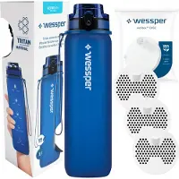 Wessper 1l Tritan Bidon Filtration Incentive Flasche + 3x Wasserfilter