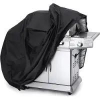 Hurtel Wasserdichte BBQ Grillplane XL 170 cm x 61 cm x 117 cm schwarz