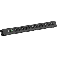 Bachmann BM005908 CONNECTUS 12xCEE7/3 1xSchalter 2,0m CEE7/7 Schwarz