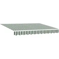 vidaXL Ausziehbare Markise Grün und Weiß 350 x 250 cm