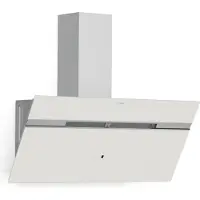 Klarstein Alina Dunstabzugshaube - 90cm Kopffreihaube, 615 m³/h, A, LED-Beleuchtung, Geräuscharm 54 dB, Abluft & Umluft, Intelligente Steuerung, Weiß