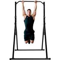 Markenlos Power Tower Dip Station | Freistehende Klimmzugstange | Dip Barren Rückentrainer | Einstellbare Kraftstation | Multifunktionales Fitnessgerät