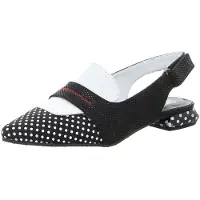 Simen Damen Slingpumps 39352-36, 39352-38, 39352-39, 39352-40 SIM-6616A schwarz/weiss 36