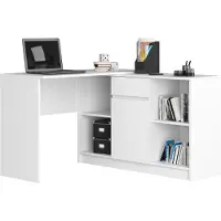 Akord Furniture Factory OP0LZESBIA002, Weiß, 1 Schublade(n), Matt, 6 Regale, 1 Tür(en), 16 mm