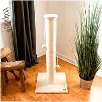 Markenlos Kratzstamm Paul 40 x 40 x 90 cm mit stabilem Stand und zwei Spielbällen