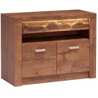 Masseno TV-Schrank ZERI 96 cm Fernsehschrank mit Schubladen und 2 Türen TV-Lowboard für Wohnzimmer Modern 96x42x72,5 cm Braun