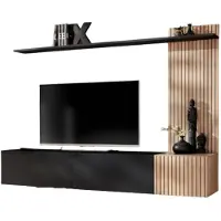 Meublorama Wandkomposition LIPA – TV-Möbel, Regal und Wandpaneel