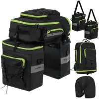 Trizand 27339 Fahrradtasche, wasserdicht, 53 l, 3-in-1, schwarz