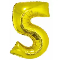 GoDan S.A Folienballon Nummer 5 Gold Smart 76cm