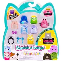 Squishmallows Squish-a-longs Figures 8-pack, 2.5 cm
