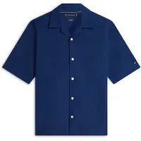 Tommy Hilfiger Performance Seersuck Carbon Navy/black Stripe Größe: S | Casual hemden Outlet | Herren | Blau