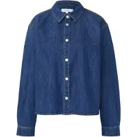 Comma Blouses Blue Denim Größe: 42 | Business hemden Outlet | Damen | Blau