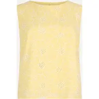 Apricot Druckbluse "Top mit floraler Spitzenstickerei", Damen, Gr. XS (34), gelb, gewebt, Obermaterial: 100% Baumwolle CO., uni, Elastisch, Blusen Druckbluse, Gemustert