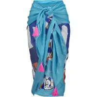 Codello Sommerrock "Pareo", Damen, blau, Casual, regular fit, Röcke Sommerrock, Mit Snoopy-Motiv