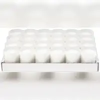 Mank Refill Kerzen / Teelichteinsatz in Weiß, √ò50x65 mm, 24 Stück - Brenndauer ca. 24 Std.