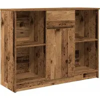 vidaXL Sideboard mit Schublade Altholz-Optik 101x35x76cm Holzwerkstoff